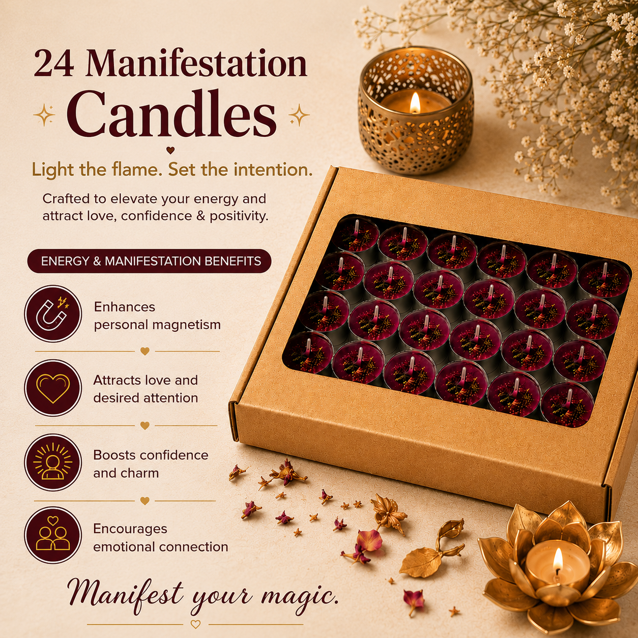 COME TO ME Oil & COME TO ME CANDLE - Pack Of 24