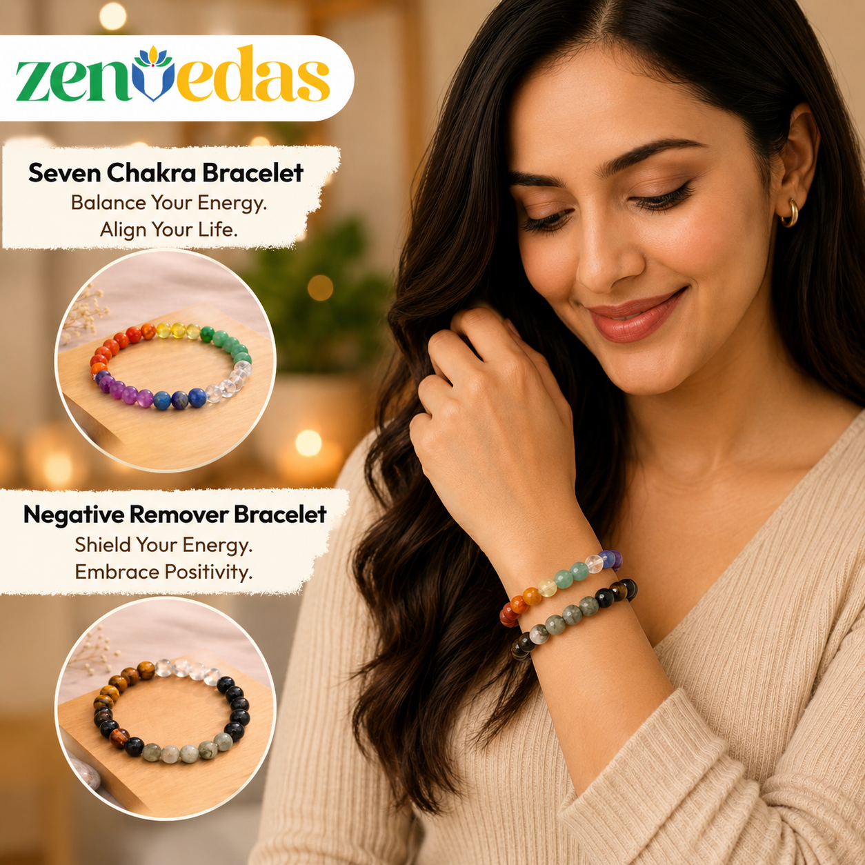 Seven Chakra Bracelet & Negative Remover Bracelet