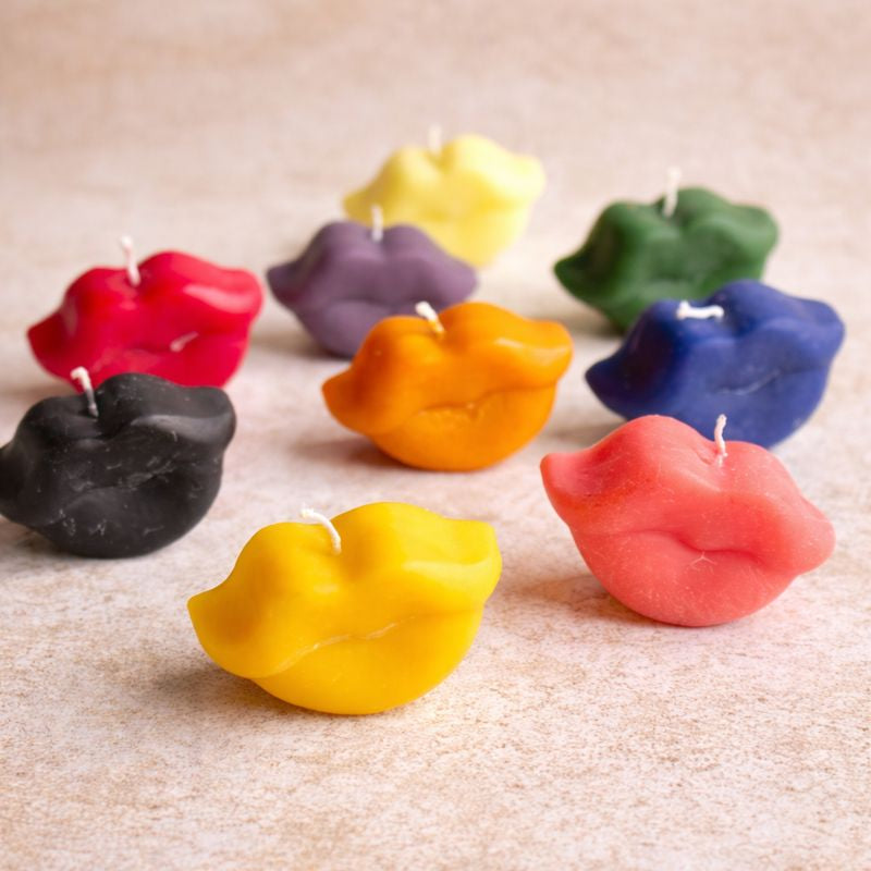 Lip Figurine Beeswax Candle | Colour Options Available