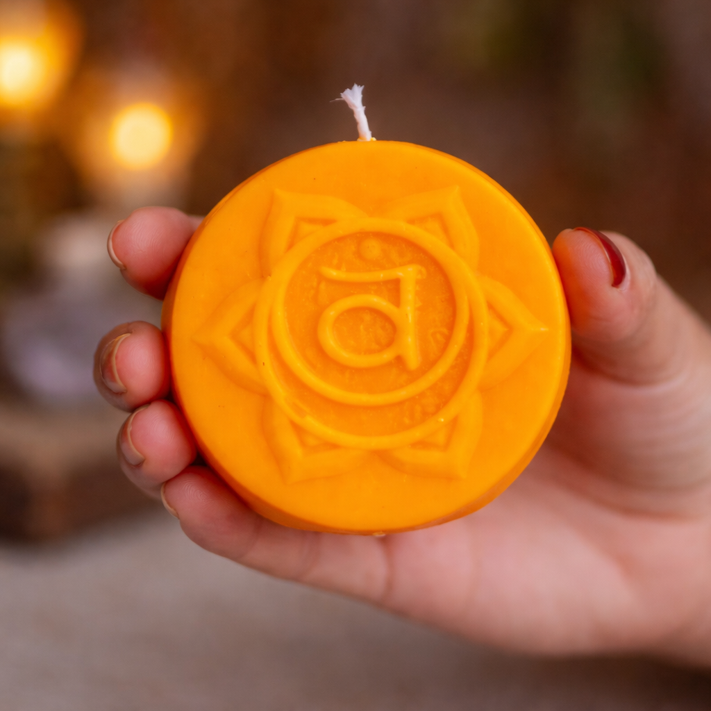 Orange Sacral Chakra Decorative Candle - Pack of 1 | Soy Wax