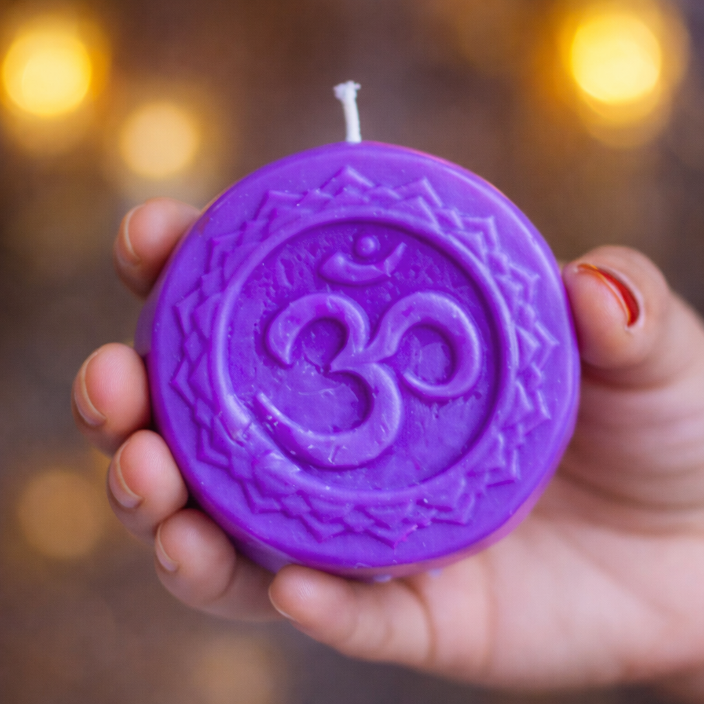 Purple Crown Chakra Decorative Candle - Pack of 1 | Soy Wax