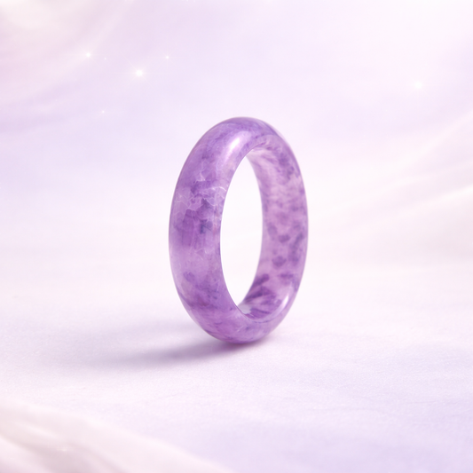 Natural purple amethyst ring