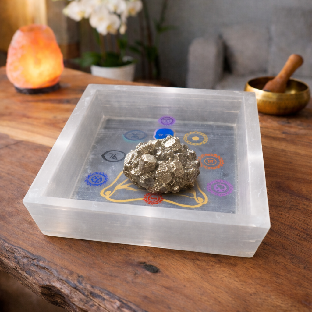 Selenite Seven Chakra Box