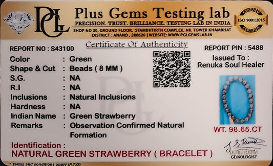 Green Strawberry Bracelet