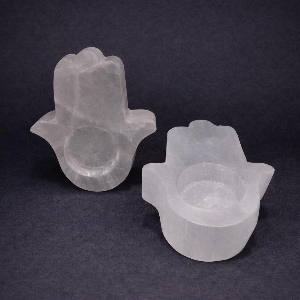 selenite hamsa hand for protection