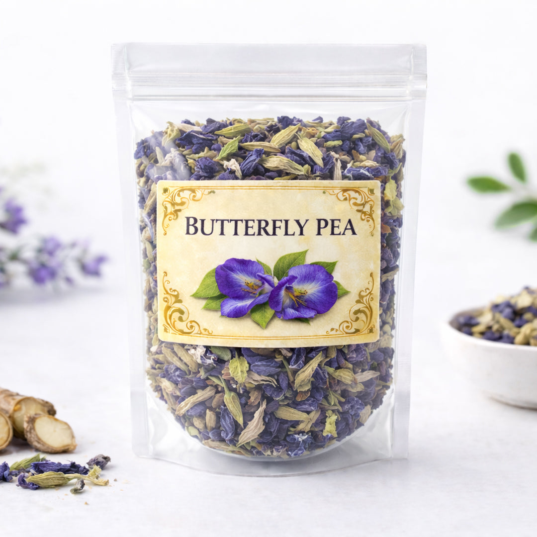 butterfly pea herb for calm focus and mental clarity