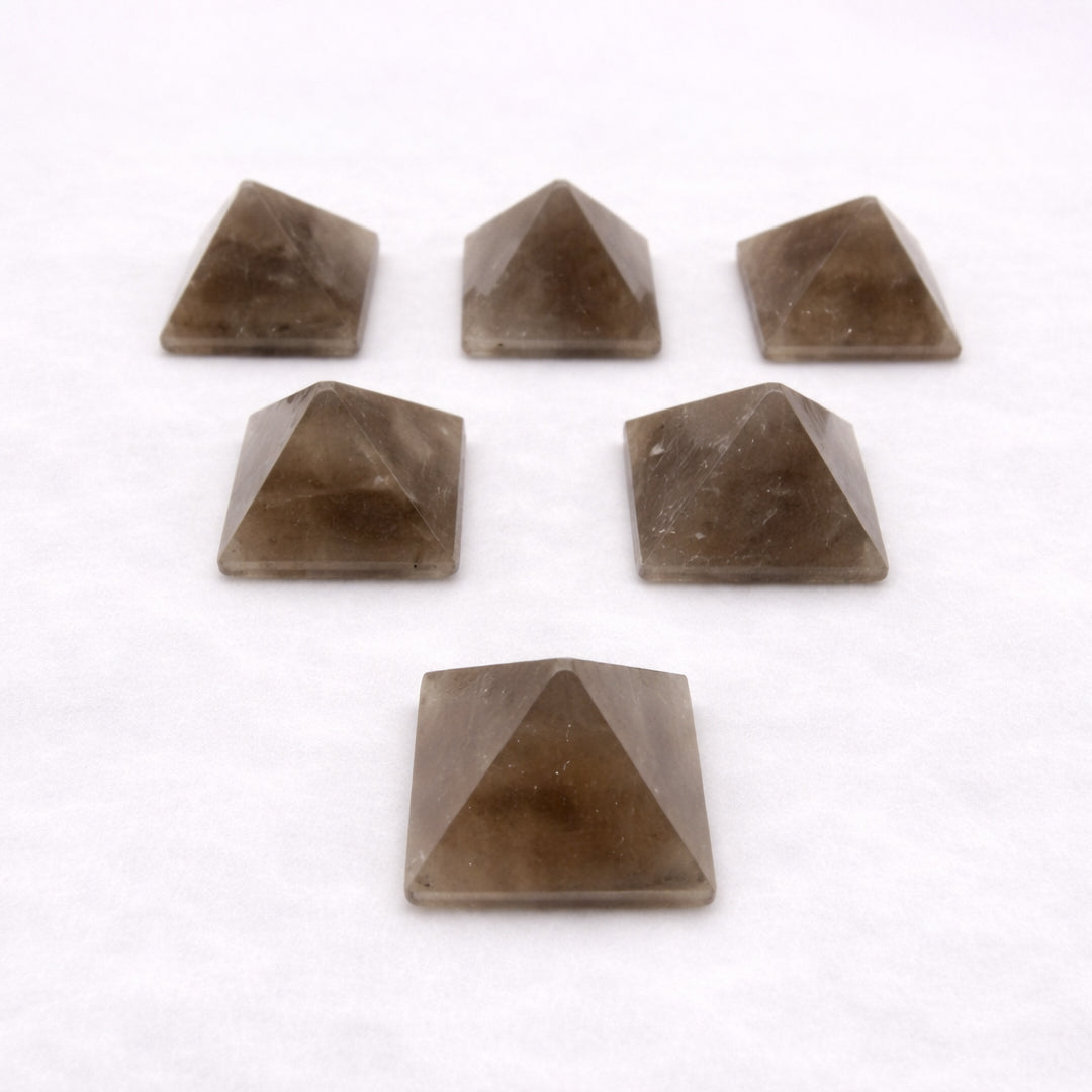 Smoky quartz crystal pyramid for decor