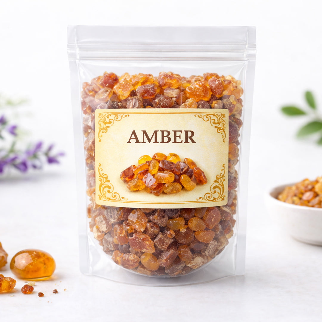 amber resin for protection grounding and emotional strength