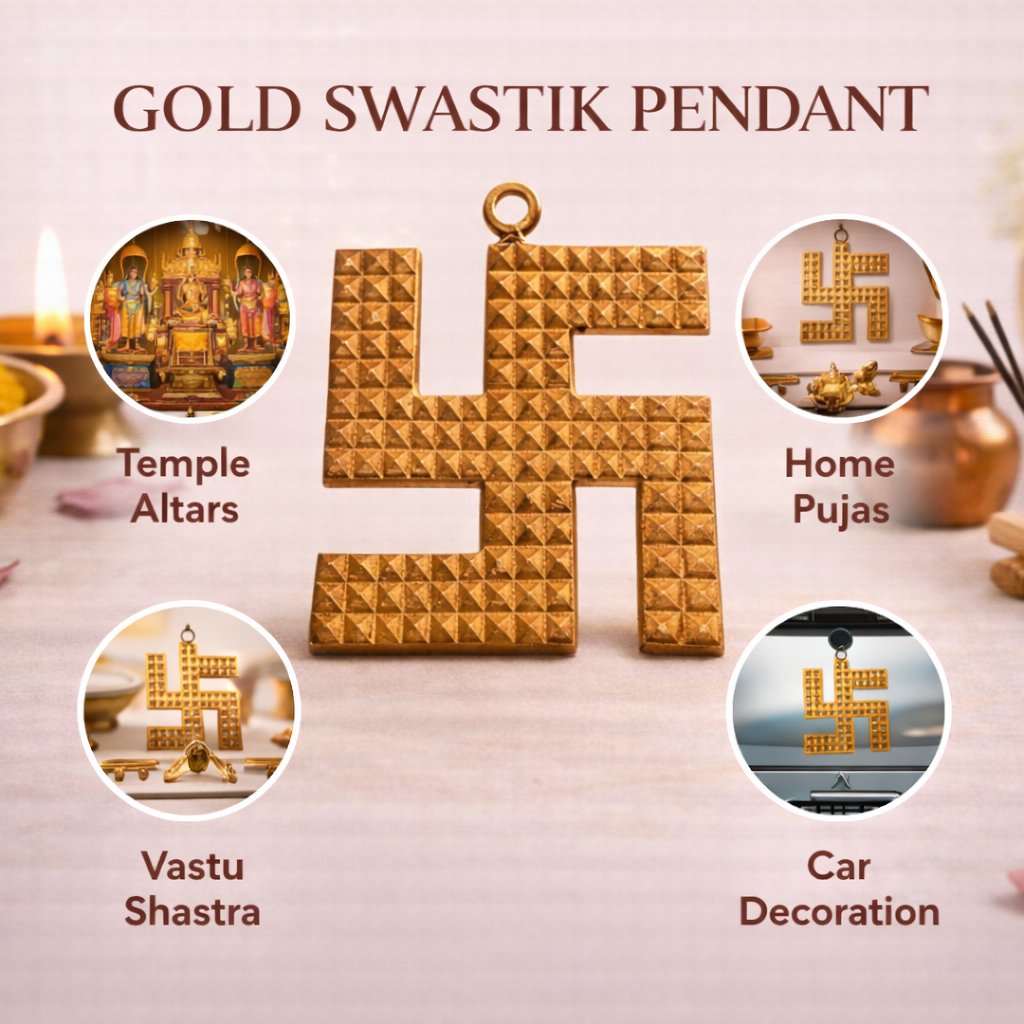 brass pyramid swastika for prosperity and vastu harmony