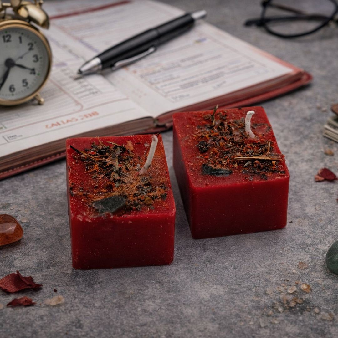 business success intention candle