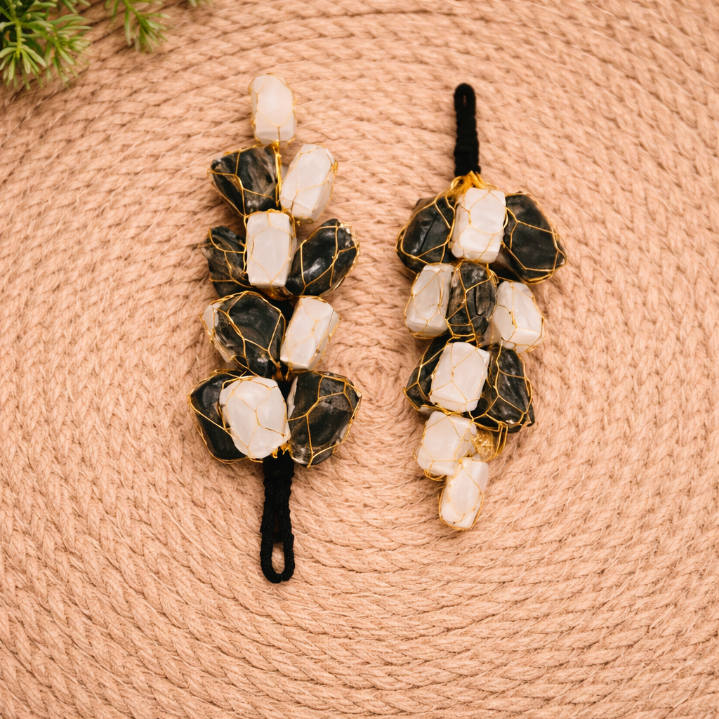 Black Tourmaline & Selenite Hanging