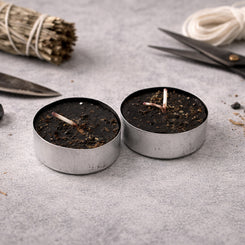 cord cutting intention tealight for emotional release
