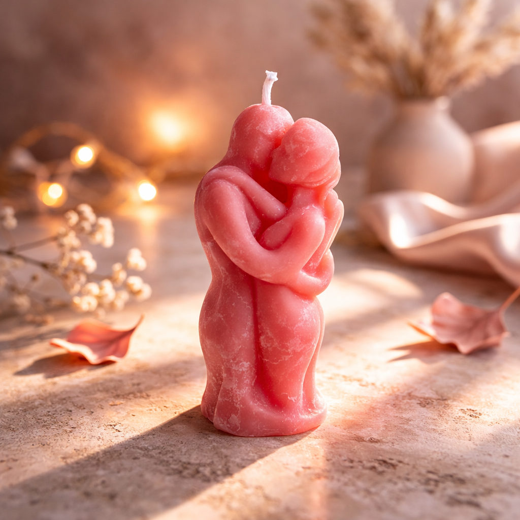 Hugging Couple Figurine Candles
