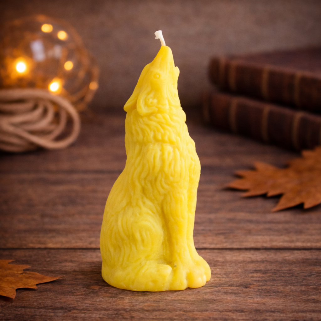 Howling Wolf Figurine Candles