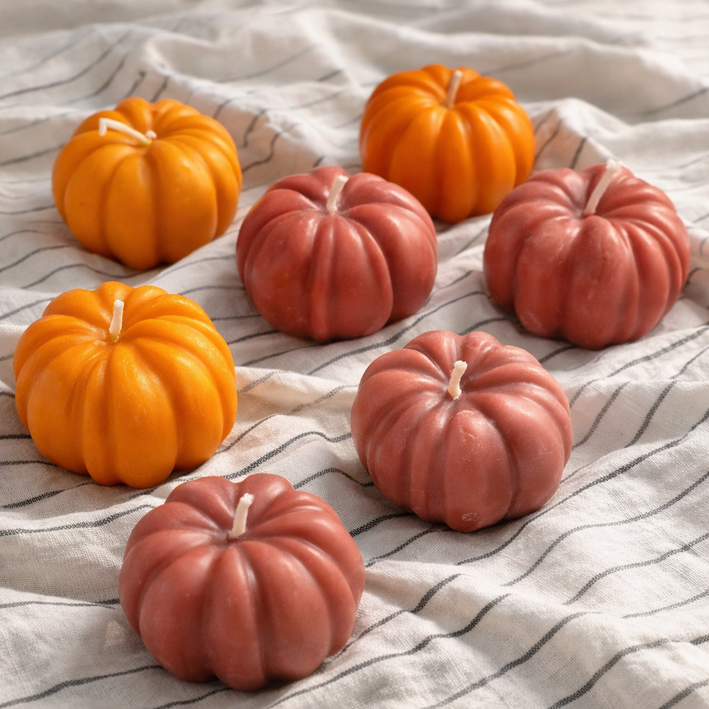 Pumpkin Decorative Candle – Set of 7