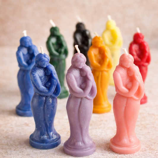 Couple Beeswax Candle | Colour Option Available