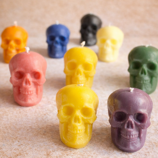 Small Size Skull Beeswax Candle | Colour Option Available