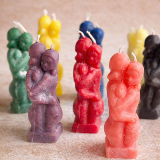 Hugging Couple Beeswax Candle | Colour Option Available