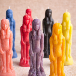 Female Figurine Beeswax Candle | Colour Option Available