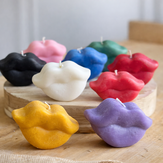 Lip Figurine Soy Candle - | Colour Options Available