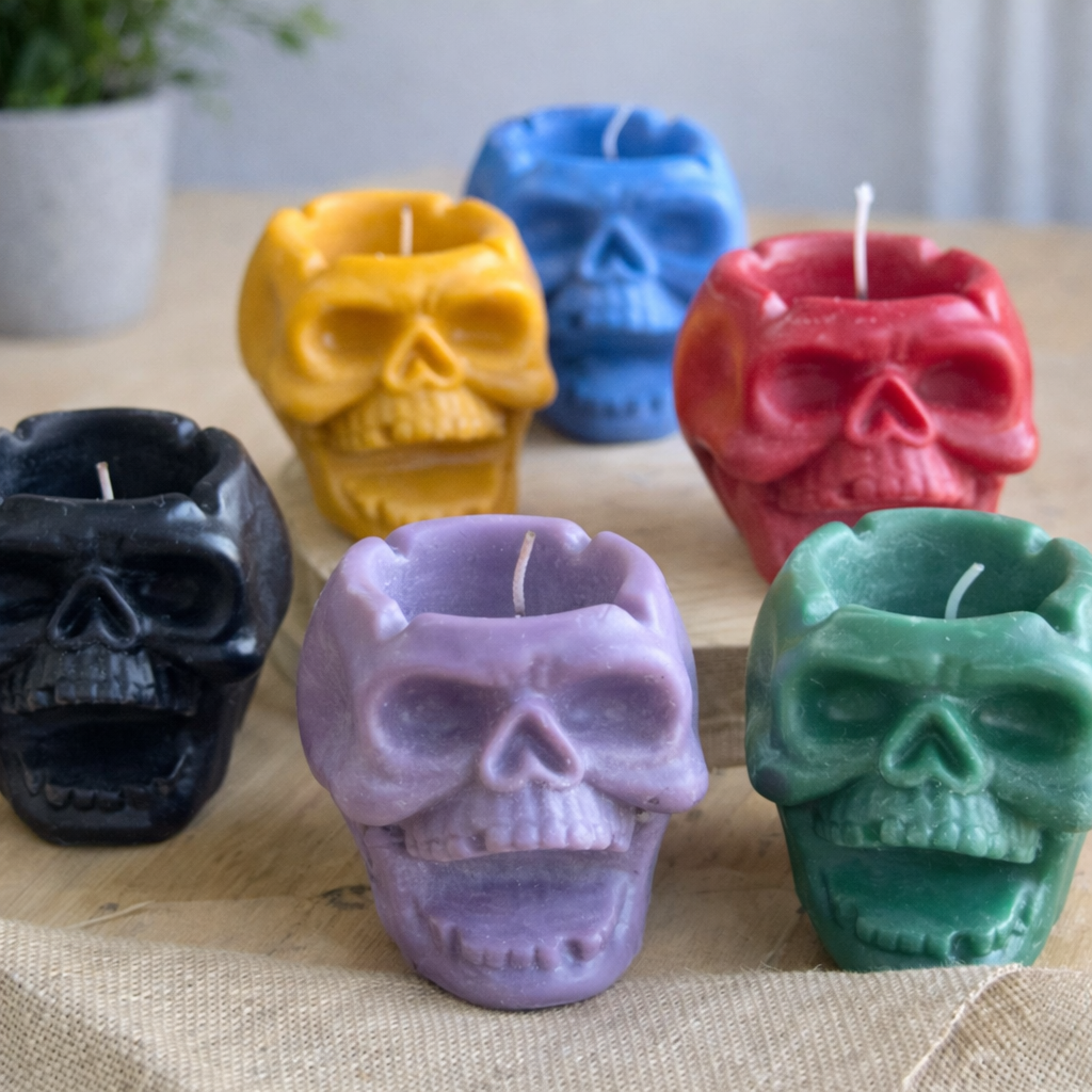 Big Skull Soy Candle | Colour Option Available