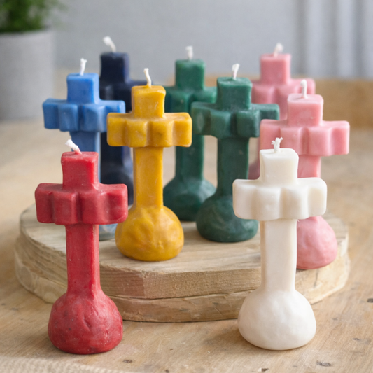 Cross Altar Soy Candle | Colour Option Available