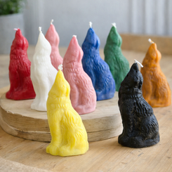 Howling Wolf Figurine Soy Candle - | Colour Option Available