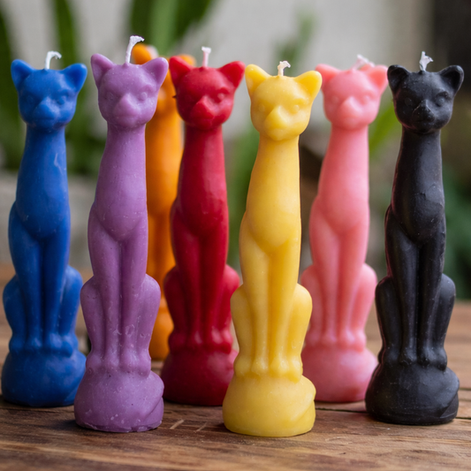 Beeswax Cat figurine Candles | Colour Option Available