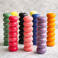 Beeswax Seven Knob figurine Candles | Colour Option Available