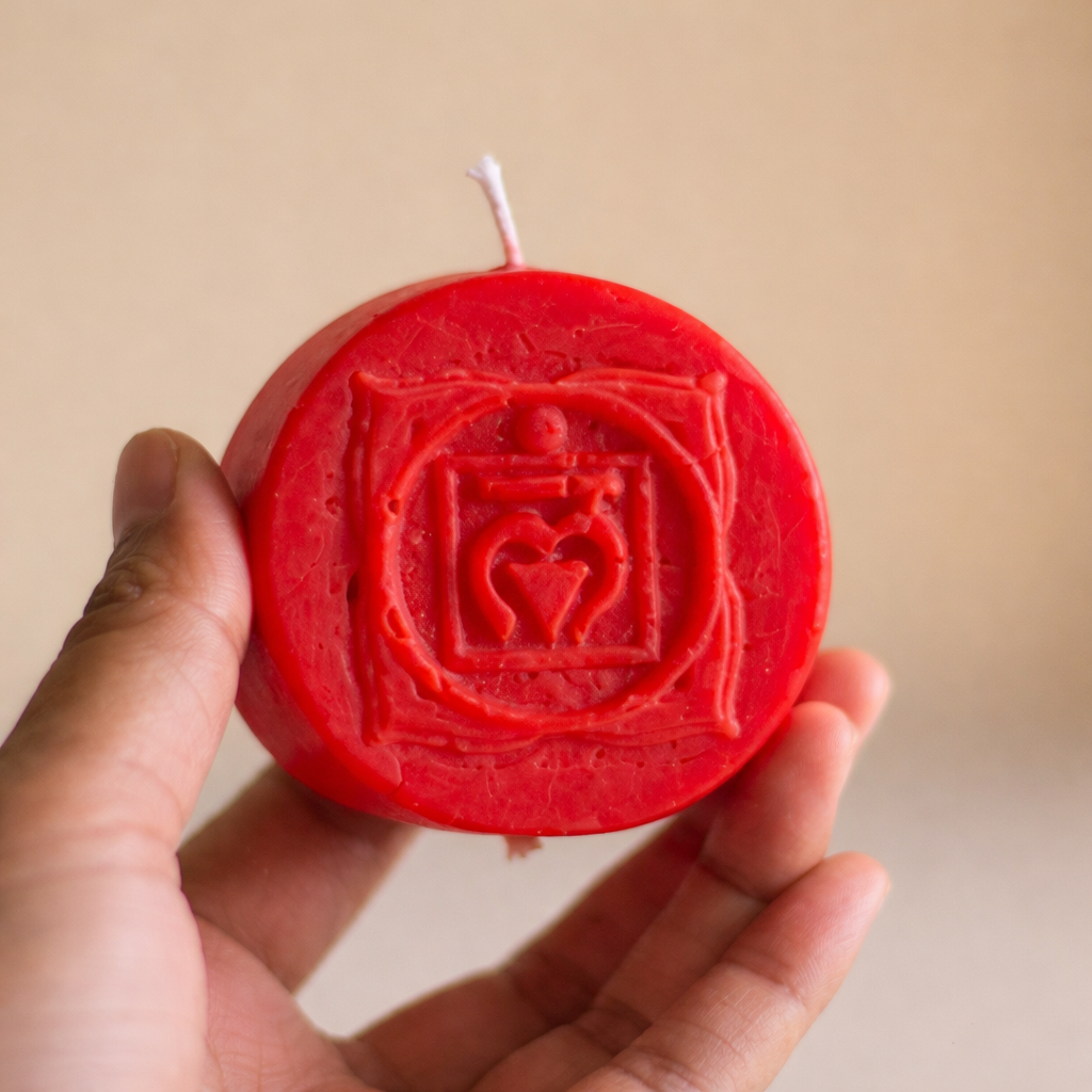 Red Root Chakra Decorative Candle - Pack of 1 | Soy Wax