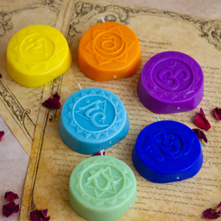 Seven Chakra Decorative Soy Candles | Set of 7