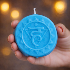 Blue Throat Chakra Decorative Candle - Pack of 1 | Soy Wax