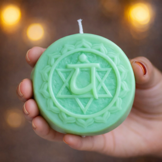 Green Heart Chakra Decorative Soy Candle - Pack of 1 | Soy Wax