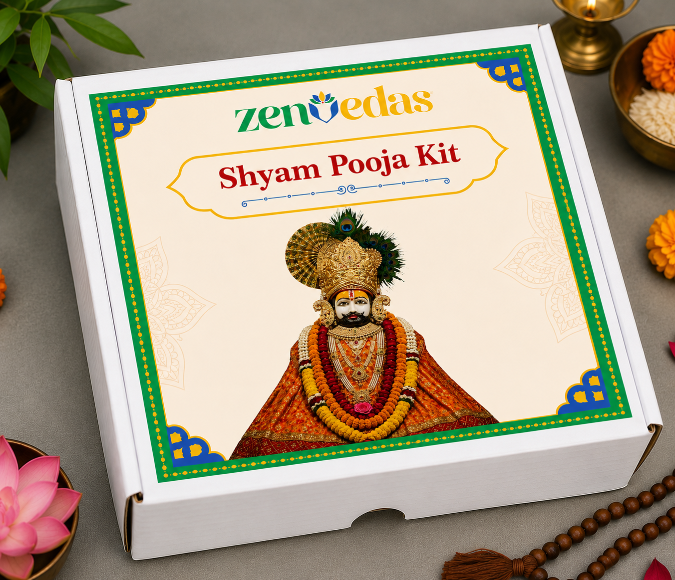 ZENVEDAS Complete Shyam Pooja Kit with Shyam Chalisa