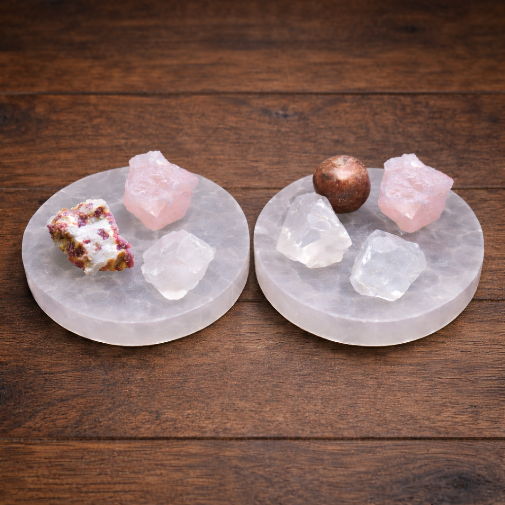 Selenite Round plate