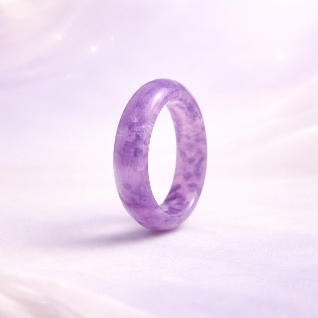 Natural purple amethyst ring