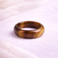 Tiger's eye stone band ring