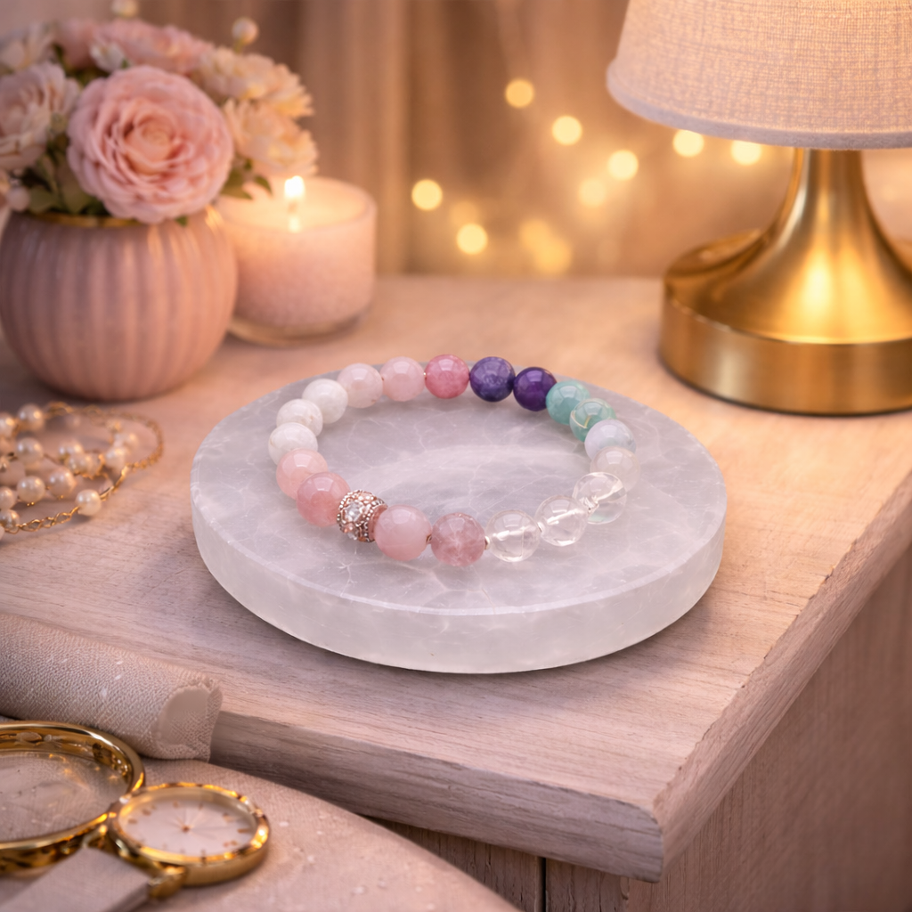 Selenite Round plate