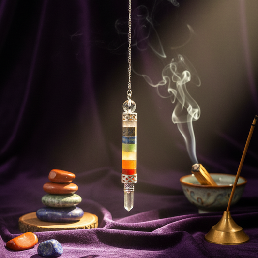 7 chakra crystal dowsing pendulum for energy alignment