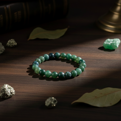 moss agate crystal bracelet for growth and harmony
