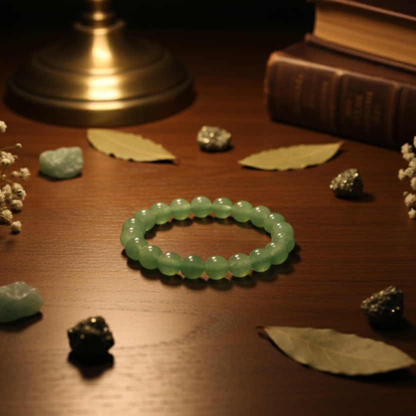 green aventurine crystal bracelet for luck growth