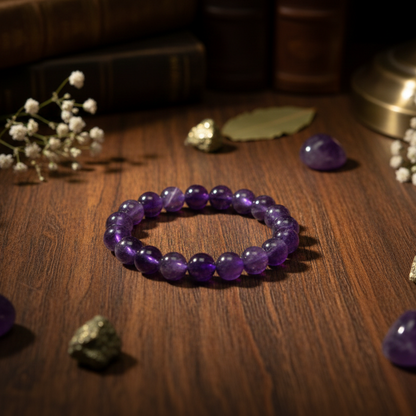 amethyst crystal bracelet for calm energy