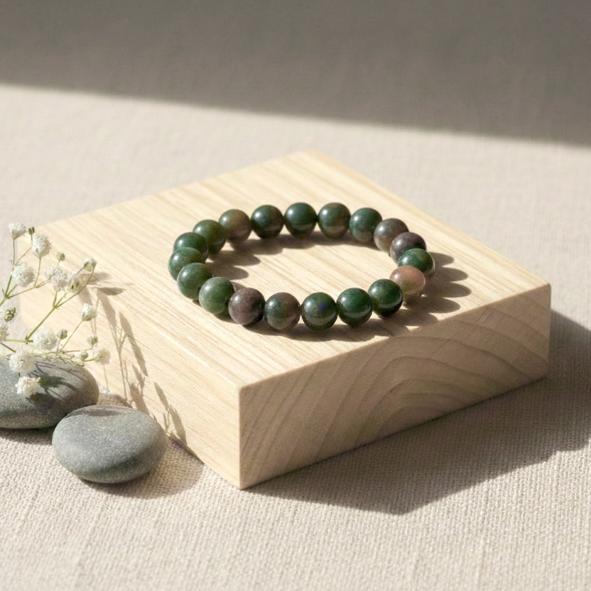 bloodstone crystal bracelet for strength grounding