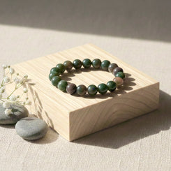 bloodstone crystal bracelet for strength grounding