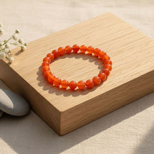 carnelian crystal bracelet for energy confidence and creativity
