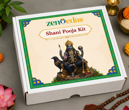 ZENVEDAS Complete Shani Pooja Kit with Shani Chalisa