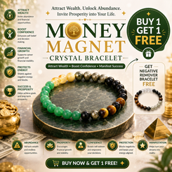 Money Magnet /Black Magic & Negative Remover Bracelet