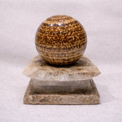 aragonite sphere for grounding patience and emotional stability