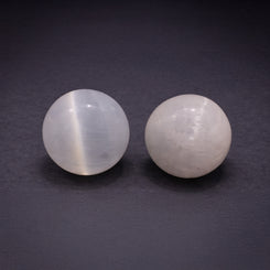 selenite crystal ball for calm and energy purification