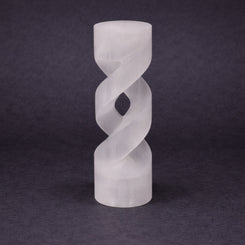 selenite spiral candle holder for energy cleansing